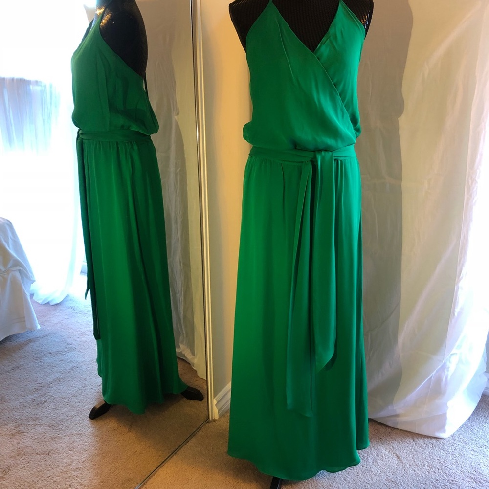 Silk Haute Hippie Kelly Green Dress